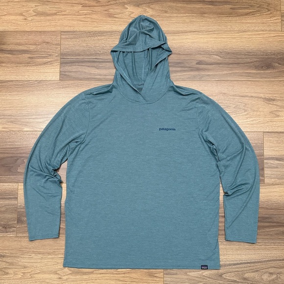 Patagonia Capilene Cool Daily Graphic Hooded Shirt Sun Hoody in Blue Size XL - Picture 2 of 12